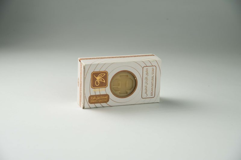 Argan Natural Soap — box and bar presentation